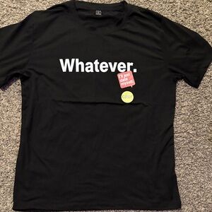 SHEIN Black 'Whatever' Graphic Tee